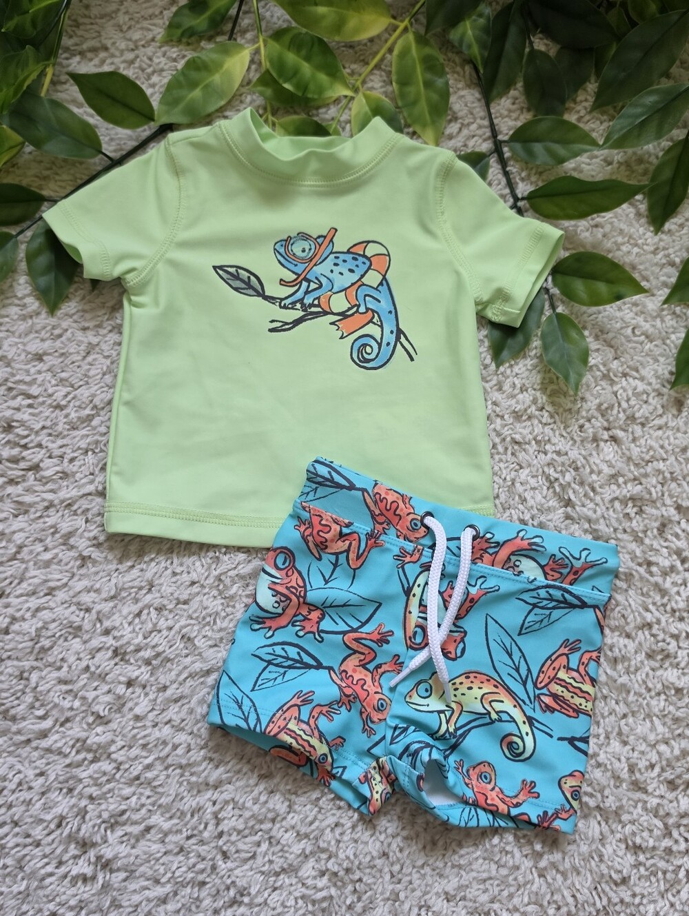 Chameleon Swimsuit Set (0-3 Months)